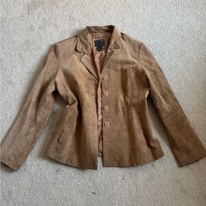 JohnPaulRichard Light Brown Suede Blazer